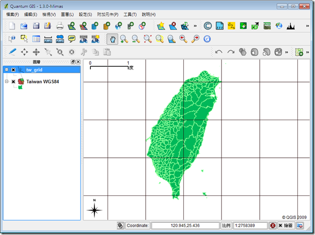 GIS Tech: QGIS-在地圖上加入參考的座標格線-格網